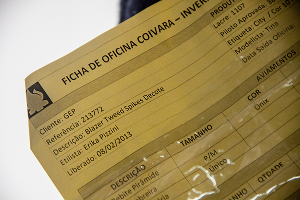 Pedido com o nome da empresa GEP, dona das marcas Core, Emme e Luigi Bertolli