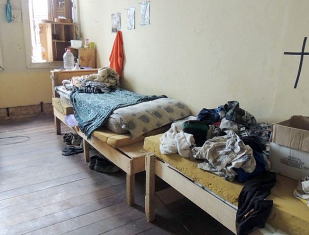 Dormitório de residência onde o contingente de libertados estava alojado