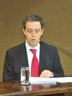 Livinston Bauermeister, diretor da Restoque, fala em audiência na Alesp Foto: Ass Imprensa do dep Carlos Bezerra