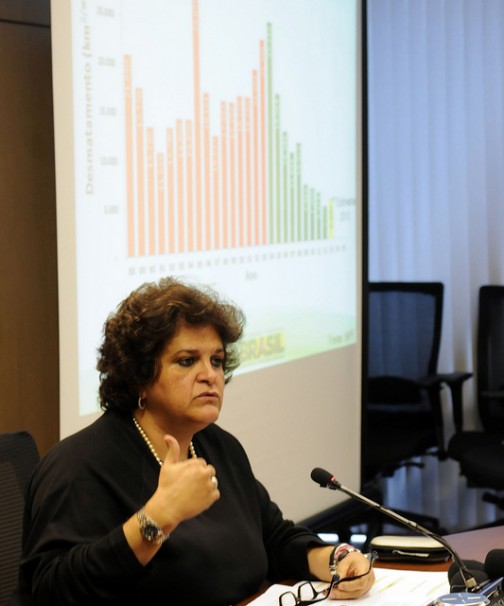 Ministra do Meio Ambiente Izabella Teixeira anuncia que desmatamento voltou a subir no Brasil. Foto: Divulgação/MMA