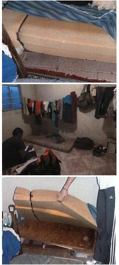 Trabalhadores resgatados em Curitiba dormiam no chão. Fotos: Divulgação/MTE