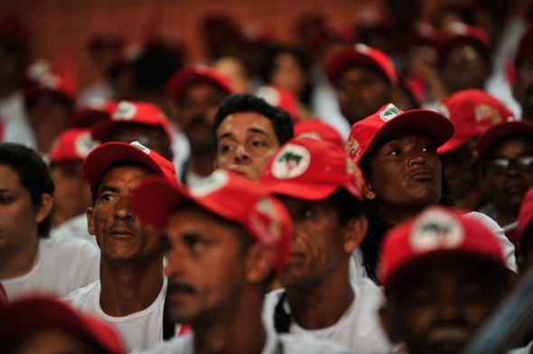 Integrantes do MST em Brasília. Foto: Marcelo Camargo/Agência Brasil