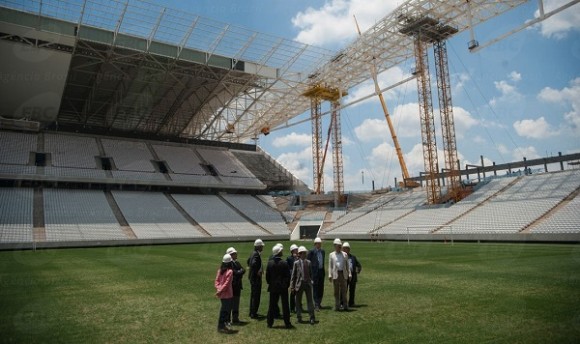 Inspeção realizada em janeiro no estádio. Foto: Marcelo Camargo/Agência Brasil