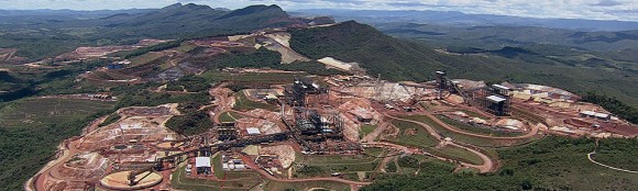 Construção de mina em Conceição do Mato Dentro (MG), onde 185 trabalhadores foram flagrados em condições análogas às de escravos (Foto: Reprodução/Anglo American)