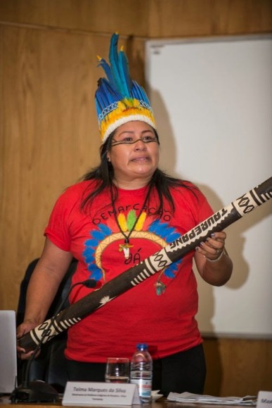 A secretária do Movimento de Mulheres Indígenas do Conselho Indígena de Roraima (CIR), Telma Marques, do Povo Taurepang. Foto: Miguel Mesquita