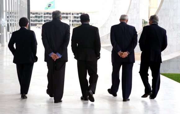 Ministros do STF durante intervalo da sessão.Foto:Nelson Jr./SCO/STF
