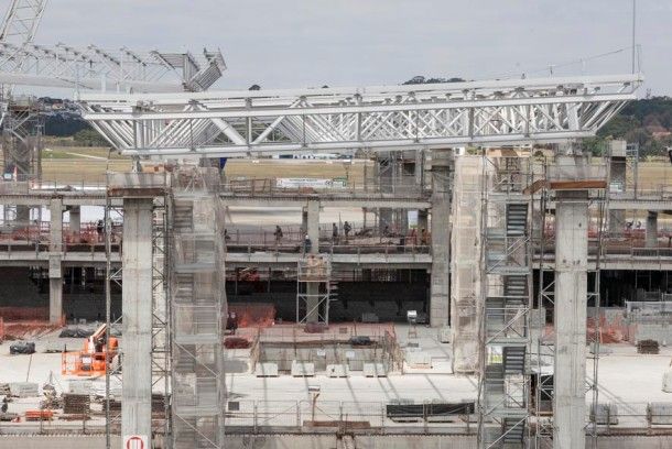 Obra da OAS no aeroporto de Guarulhos. Foto: Divulgação