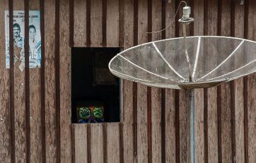 Casa de ribeirinho na comunidade que deve ser alagada pela usina de São Luiz do Tapajós. Foto: Lilo Clareto/Repórter Brasil