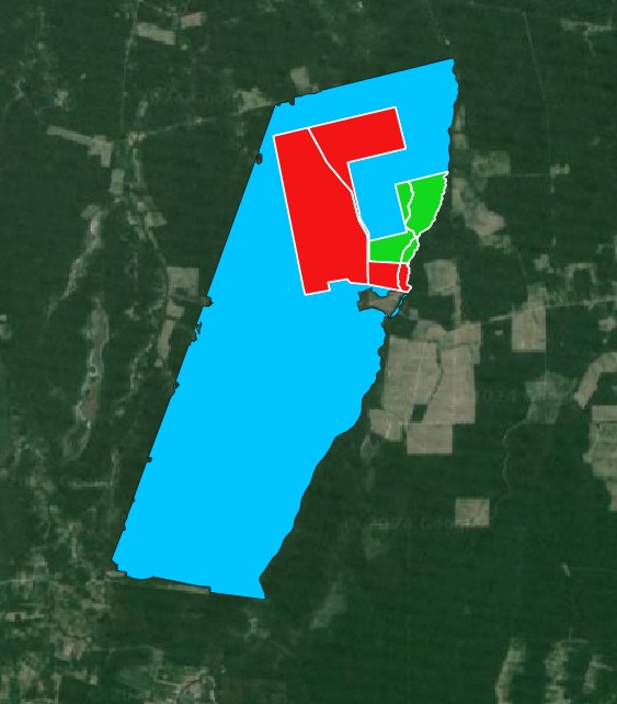 Mapa do projeto de crédito de carbono e fazendas Sipasa e Maísa